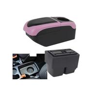 DIQXLGS Para F&ord Para Fiesta Para Fiesta MK7 Reposabrazos Auto 2009 2010 2011 2012 2013 2014 2015 2016 2017 Caja De Almacenamiento Detalles De Interior(Black Pink)