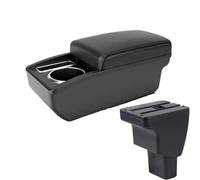 DIQXLGS Para Hyundai I10 Caja Reposabrazos Detalles Piezas Interiores Piezas Retrofit Caja Almacenamiento Accesorio Auto(A2 línea negra Sin USB)