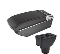 DIQXLGS Para Hyundai Para Getz Caja De Reposabrazos Reposabrazos Auto Refuerzo Elevación Brazo(B1 Black red NO USB)