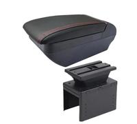 DIQXLGS Para Hyundai Para I20 2021 2022 2023 2024 Caja De Reposabrazos Piezas De Interior Caja De Almacenamiento Accesorios De Coche(F Black Red No USB)