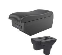 DIQXLGS Para Hyundai Para SOLARIS Para Solaris 2 Para Accent Para Verna 2017 2018 2019 2020 2021 2022 2023 2024 Reposabrazos Coche(A3 Negro blanco 7USB)