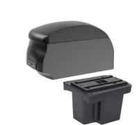 DIQXLGS Para KIA Para Cerato Para Forte K3 Reposabrazos Piel Auto Estilo Consola Central(A2 Black single)