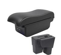 DIQXLGS Para Kia Para Pegas Caja De Descansabrazos Almacenamiento Central Piezas De Reforma Interior Con USB Accesorios Auto(B3 Negro blanco 3USB)