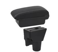 DIQXLGS Para Kia Para Picanto Caja Reposabrazos Para Picanto Para 3X-Line Caja De Almacenamiento Para Reposabrazos Piezas Retrofit Interior Accesorios Coche(A3 Black white NO USB)