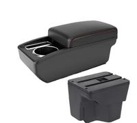 DIQXLGS Para Kia Para Rio 3 K2 Caja De Brazo Puerto De Carga USB Porta Vasos Accesorios Caja De Almacenamiento Modificación Interior(A1 Negro rojo SIN USB)