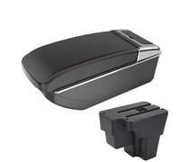DIQXLGS Para KIA Para RIO Para STONIC Para Rio Lx Cerato Reposabrazos Coche Pieza De Retrofit Caja De Almacenamiento(B1 Black red NO USB)