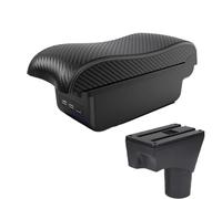 DIQXLGS Para N&issan Para March Para Micra K13 MK4 IV Para Sunny 2010-2023 Caja De Brazo De Auto Caja De Almacenamiento(B3 Negro blanco 3USB)