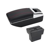 DIQXLGS Para N&issan Para Note E-Power Caja De Descansabrazos Para N&issan Para Note Caja De Almacenamiento Central Retrofit Interior Carga USB(A1 Negro rojo SIN USB)