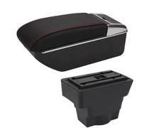 DIQXLGS Para Opel Para Astra Para Astra J 2012-2020 Reposabrazos Auto Caja De Almacenamiento Central Detalles De Interior Accesorios Auto USB(D1 Negro rojo Sin USB)