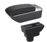 DIQXLGS Para Opel Para Corsa D Caja De Apoyabrazos Respaldo Interior Pieza De Retrofit Caja De Almacenamiento Accesorio(B2 Línea negra 7USB)