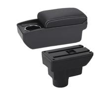 DIQXLGS Para Opel Para Corsa Para Corsa D Caja Reposabrazos Auto Caja De Almacenamiento Portavasos Piezas De Retroadaptación Interior Accesorios Auto(B3 Negro blanco 6USB)