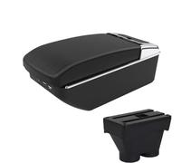 DIQXLGS Para Peugeot 208 2012-2018 Reposabrazos Central Caja De Almacenamiento Accesorios De Coche Piezas De Retrofit Soporte Auto Cenicero(A2 Black line7 USB)