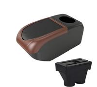 DIQXLGS Para Peugeot 208 2012-2018 Reposabrazos Central Caja De Almacenamiento Accesorios De Coche Piezas De Retrofit Soporte Auto Cenicero(B3 Brown frame 6USB)