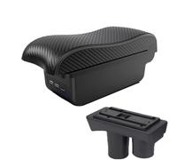DIQXLGS Para Peugeot 301 Caja Reposabrazos Caja De Almacenamiento Interior Suministros Auto Modificados Con Detalles USB(B3 Negro blanco 3USB)