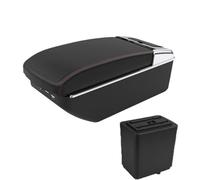 DIQXLGS Para Peugeot Para Partner Tepee Caja De Brazo De Coche Retrofit Caja De Almacenamiento Accesorios De Auto(A1 Negro rojo 7USB)