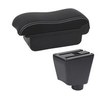 DIQXLGS Para R&enault Para Clio 4 Para Clio 3 III IV Reposabrazos Accesorios Coche Portacaja Almacenamiento Cenicero Superficie Curva(C3 Negro blanco SIN USB)