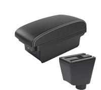 DIQXLGS Para R&enault Para Clio IV 2012 2013 2014 2015-2019 Caja Almacenamiento Reposabrazos Central Piezas Auto Interiores(B3 Negro blanco 3USB)