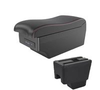 DIQXLGS Para R&enault Para Kaptur Para Kaptur Para Captur QM3 Reposabrazos Coche Piezas Retrofit Accesorios Detalles Interiores(A1 Negro rojo 7USB)