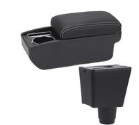 DIQXLGS Para R&enault Para Logan 2 Caja De Reposabrazos Para Sandero 2 Reposabrazos Coche Accesorios Interior Retrofit Caja De Almacenamiento(C3 Negro blanco SIN USB)
