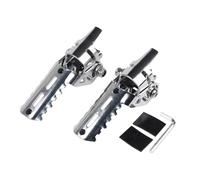 DIQXLGS Para R1200GS LC R1250GS R1200 GS R 1250 GS Reposapiés Delanteros Autopista Motocicleta Reposapiés Plegables Abrazaderas(Plata)