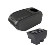 DIQXLGS Para S&koda Para FABIA Reposabrazos Para Fabia II 2008-2014 Reposabrazos Para Coche Caja De Almacenamiento Piezas De Interior(B1 Black Frame 6USB)