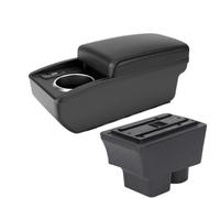 DIQXLGS Para S&koda Para FABIA Reposabrazos Para S&koda Para Fabia 2 2008-2014 Caja Reposabrazos Coche Piezas Retrofit Caja Almacenamiento(B2 Línea negra 6USB)