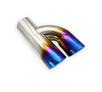 DIQXLGS Para S&koda Para Octavia 60 mm Doble Salida Escape Acero Inox Cromado Punta Silenciador(Azul)