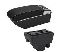 DIQXLGS Para S&koda Para RAPID Para VW Para Polo 2020 2021 Caja Reposabrazos Retrofit Accesorios Auto Detalles Interior Caja Almacenamiento(D3 Negro blanco Sin USB)