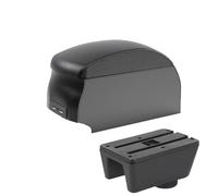 DIQXLGS Para Seat Para Ibiza 6j Para Ibiza 6L Reposabrazos De Coche Caja De Almacenamiento Auto Piezas De Retrofit Accesorios Coche Interiores(B2 Black double)
