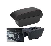 DIQXLGS Para Seat Para Ibiza Caja De Reposabrazos Para Ibiza 6j Para Ibiza 6L Reposabrazos Auto Caja Almacenamiento Piezas Retrofit(C1 Negro rojo SIN USB)