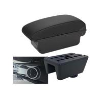 DIQXLGS Para Seat Para Ibiza Caja De Reposabrazos Para Ibiza 6j Para Ibiza 6L Reposabrazos Auto Caja Almacenamiento Piezas Retrofit(C2 Línea negra SIN USB)