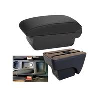 DIQXLGS Para Seat Para Ibiza Caja Reposabrazos Para Ibiza 6j Para Ibiza 6L Reposabrazos Auto 2018-2025 Caja Almacenamiento Auto Retrofit Interior(C2 Línea negra SIN USB)