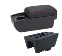 DIQXLGS Para Seat Para Ibiza Para Ibiza 6j Para Ibiza 6L Reposabrazos Caja Almacenamiento Auto Piezas Retrofit Interior Accesorios Auto(B1 Negro rojo 6USB)