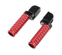 DIQXLGS Para Shotgun 650 Para Hunter 350 Para INTERCEPTOR 650 Para CONTINENTAL 650 GT650 Estriberas Delanteras Conductor Reposapiés Pedales(ROJO,B)