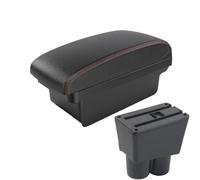 DIQXLGS Para Suzuki Para Alto Accesorios De Caja De Brazo Auto Caja De Almacenamiento Modificación Auto Suministros Interiores Auto(A1 Negro rojo SIN USB)