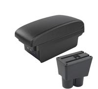 DIQXLGS Para Suzuki Para Alto Accesorios De Caja De Brazo Auto Caja De Almacenamiento Modificación Auto Suministros Interiores Auto(B2 línea negra 3USB)