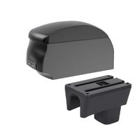 DIQXLGS Para Suzuki Para Swift 2005-2023 Brazo Auto Caja De Brazo Central Caja Almacenamiento Piezas Modificación Con Portavasos USB(A2 Black single)