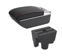 DIQXLGS Para Toyota Para Aqua Reposabrazos Para Aqua Para Prius C Caja Reposabrazos Para Auto Caja De Almacenamiento Central Actualización De Interior Con USB(C1 línea roja 7USB)