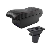 DIQXLGS Para Toyota Para Yaris Para Vitz 5 Puertas Hatchback 2005 2006 2007 2008 2009 2010 2011 Caja Reposabrazos Auto(B1 Black red NO USB)