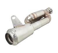 DIQXLGS Para TRIUMPH Para Street Triple 765 S R RS 660 S A2L 2017-2023 Silenciador Escape Para Motocicleta Conexión Del Tubo De Conexión Central De 51 Mm(Titanium White)
