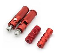 DIQXLGS Para Universal Motorcycle Reposapiés Plegables Set Accesorios De Moto(ROJO,COLOCAR)