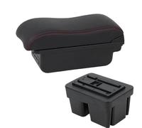 DIQXLGS Para VW Para Golf 7 Caja Reposabrazos Para Golf 7 Mk7 2014 2015 2016-2019 Caja Reposabrazos Auto Piezas Interior Caja De Almacenamiento Central(B1 Negro rojo 3USB)