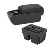 DIQXLGS Para VW Para Golf 7 Caja Reposabrazos Para Golf 7 Mk7 2014 2015 2016-2019 Reposabrazos Auto Interior Pieza De Retroadaptación Caja De Almacenamiento(C1 Negro rojo SIN USB)