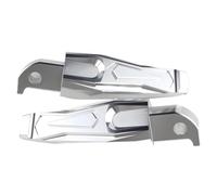 DIQXLGS Para YAMAHA FZ6 2004 2005 2006 2007 2008 2009 2010 2011-2019 Estribos Traseros Pasajero De Motocicleta CNC(Plata)