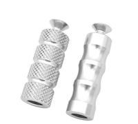 DIQXLGS Pedal Moto CNC Universal M6 Racing Palanca Cambios Reposapiés Freno(Plata)