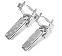 DIQXLGS Pedales Plegables Para Moto Bicicleta 1Par Pedal Freno Trasero Universal Palanca Pie Pedales Plegables Reposapiés Antideslizante (Plata)