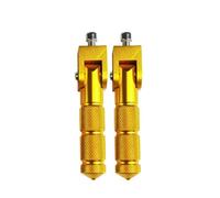 DIQXLGS Pedales Universales 8mm Reposapiés Plegable Pedal Compatible Para Motos Bicicletas Vehículos Eléctricos Ciclomotores Karts Scooters(Oro)