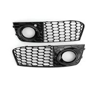 DIQXLGS Rejilla Ventilación Abierta Con Luz Antiniebla Malla Panal Cubierta Entrada 8KD807682 8KD807681 Para A4 B8 RS4 2009 2010 2011 2012 DIQXLGS(NEGRO)