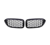 DIQXLGS Rejillas De Coche Diamante Para G30 G31 G38 5 Series 525i 528i 530i 540i 2017-2020 Rejilla Delantera Riñón Estilo(Plata Negro)