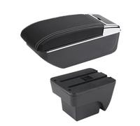 DIQXLGS Reposabrazos Auto Para Seat Para Ibiza Caja Reposabrazos Para Ibiza 6j Para Ibiza 6L 2018-2025 Caja Almacenamiento Auto Retrofit Interior(B3 línea blanca SIN USB)